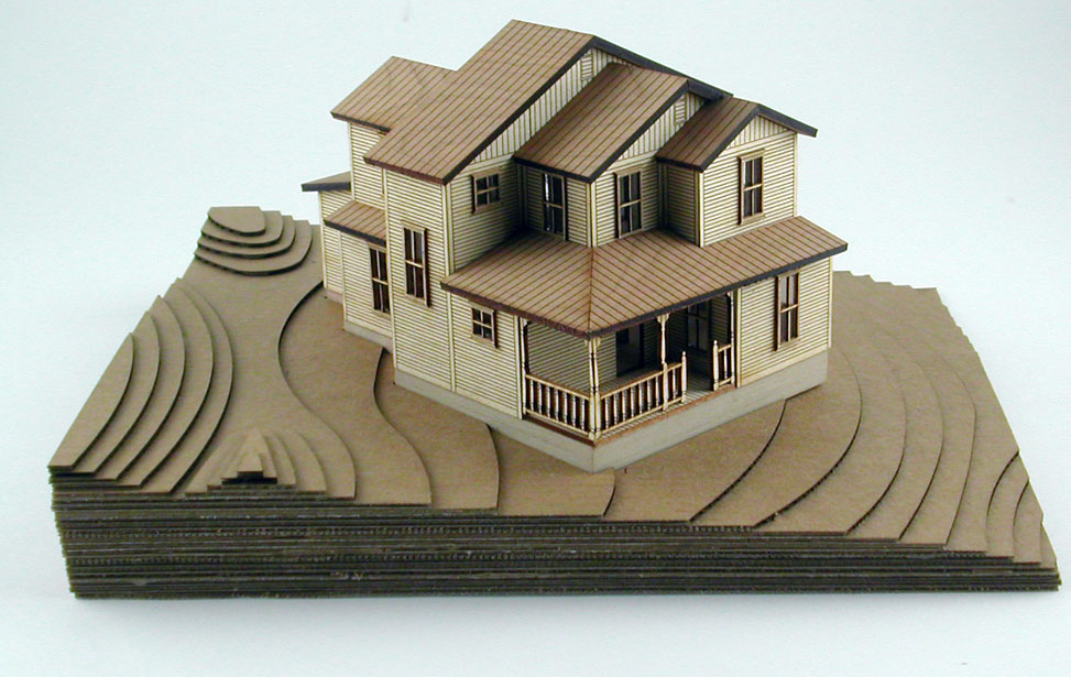 laser cut home model