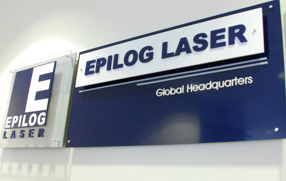 laser cut lobby signage