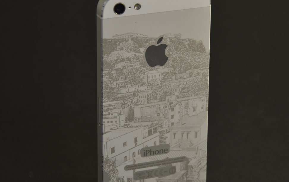 iphone device laser engraving