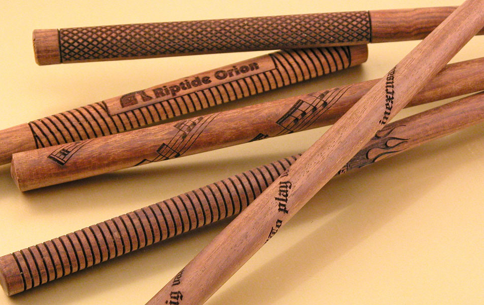 drumstick engraving rotary application